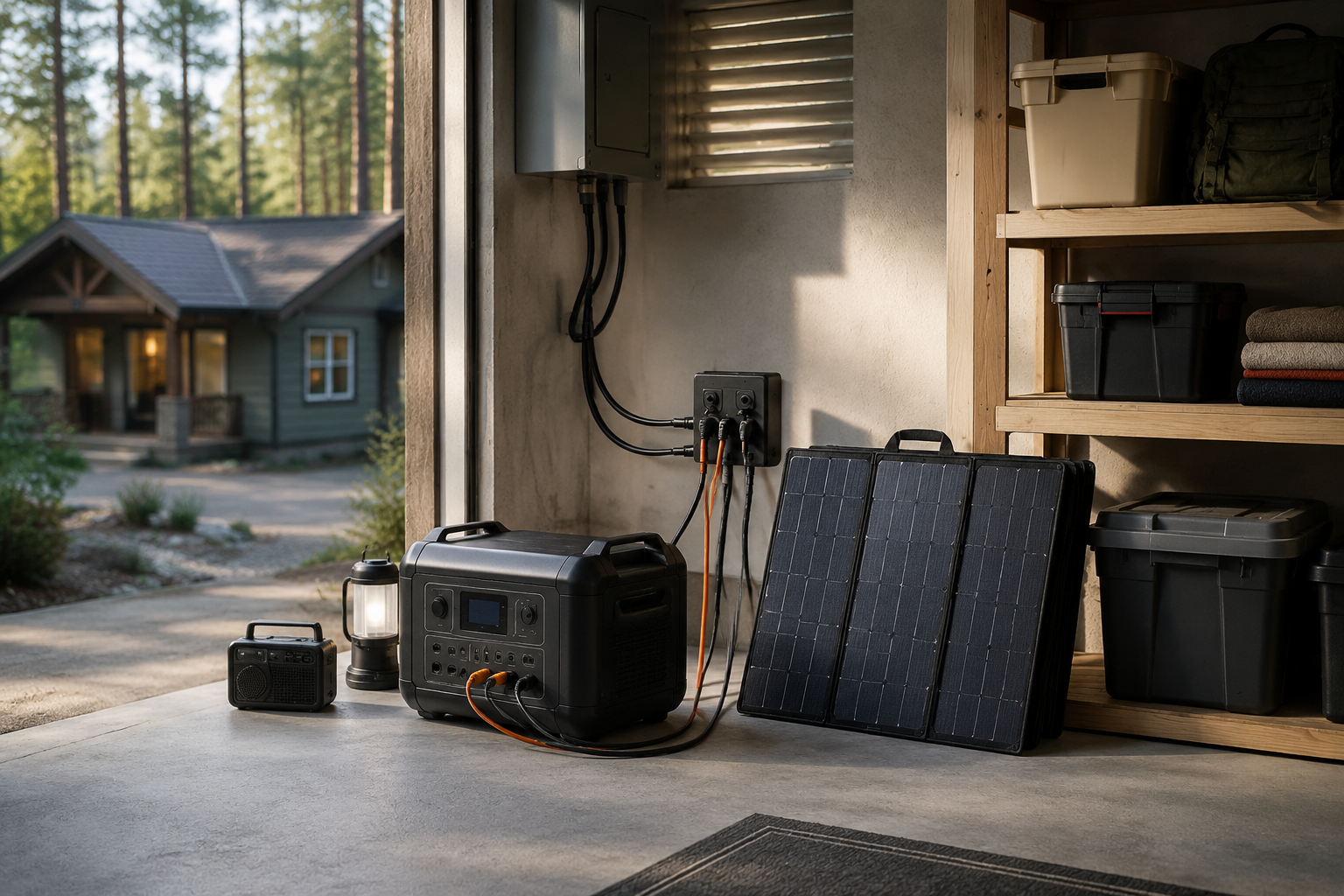 Illustration of portable backup power equipment